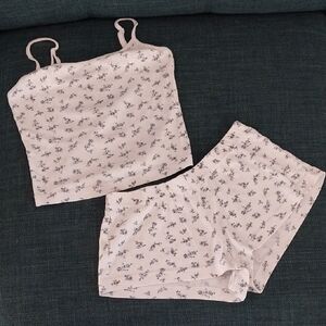 Katie J NYC Floral Print Junior's Sleepwear Set (3 Piece)